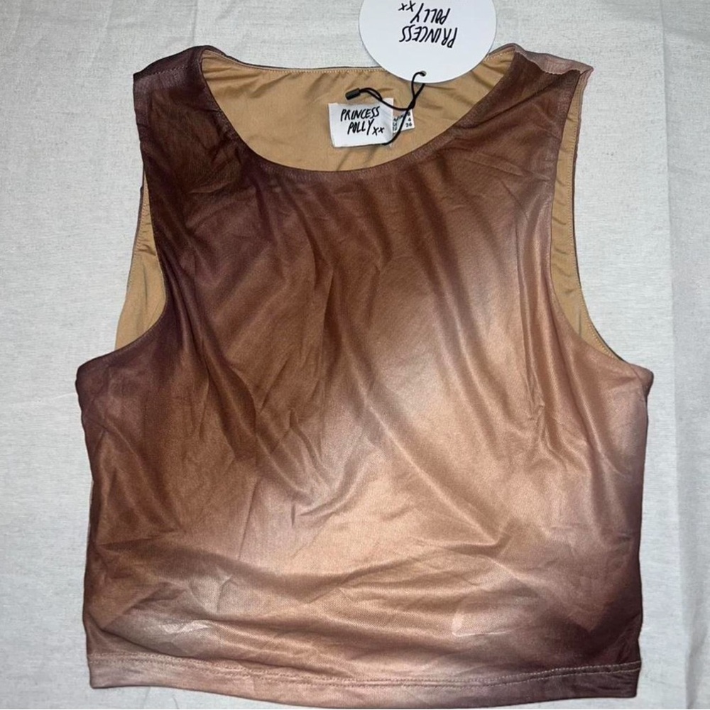 NWT Princess Polly Ombre Brown Tank Top